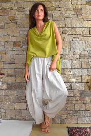 Oscar Drape Trapeze Tank Olive